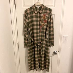 Coldwater Creek plaid flannel midi dress